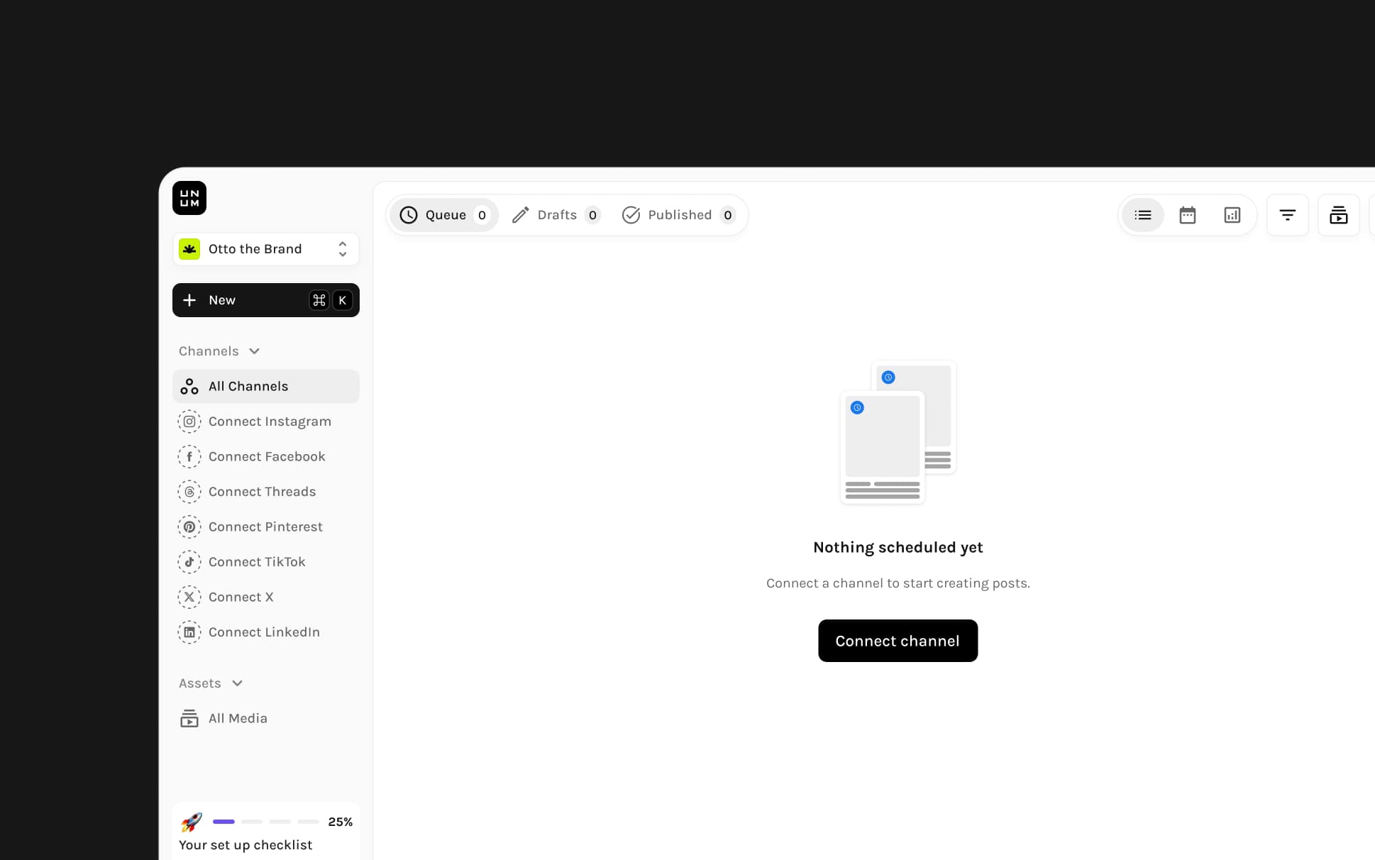 Channel connection onboarding