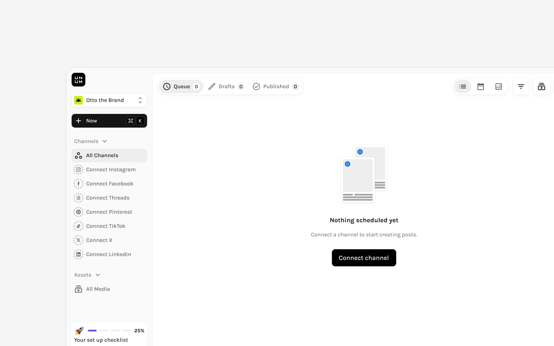 Channel connection onboarding